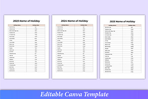 Editable Travel Planner Bundle Canva