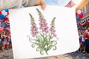 Whimsical Easter Foxglove Clipart, an Illustration by GatewayDesign (Thumbnail 4 of 5)