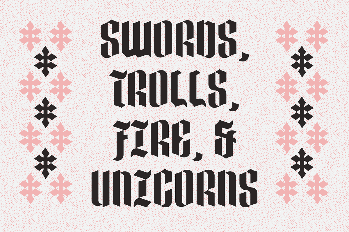 STFU: A Modern Blackletter, a Font by bloomjackbloom (Photo 2 of 3)