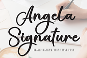 Angela Signature | Script Font, a Handwritten Font by Scratchones (Thumbnail 1 of 8)