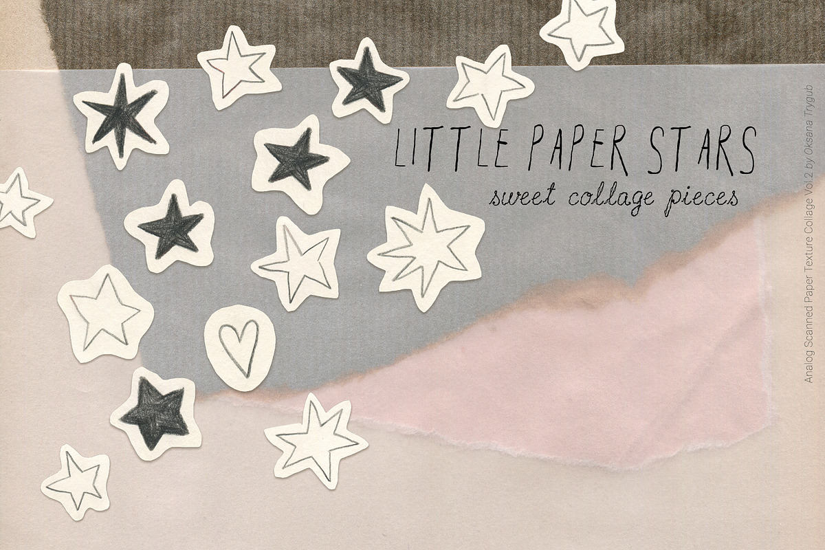 Bundle Scanned Paper Texture Collage, a Texture Graphic by Oksana Trygub (Photo 21 of 50)