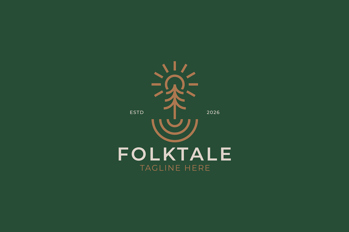 Forest Ground Pine Tree Logo Badge, a Branding & Logo Template by Signatoro (Photo 1 of 3)