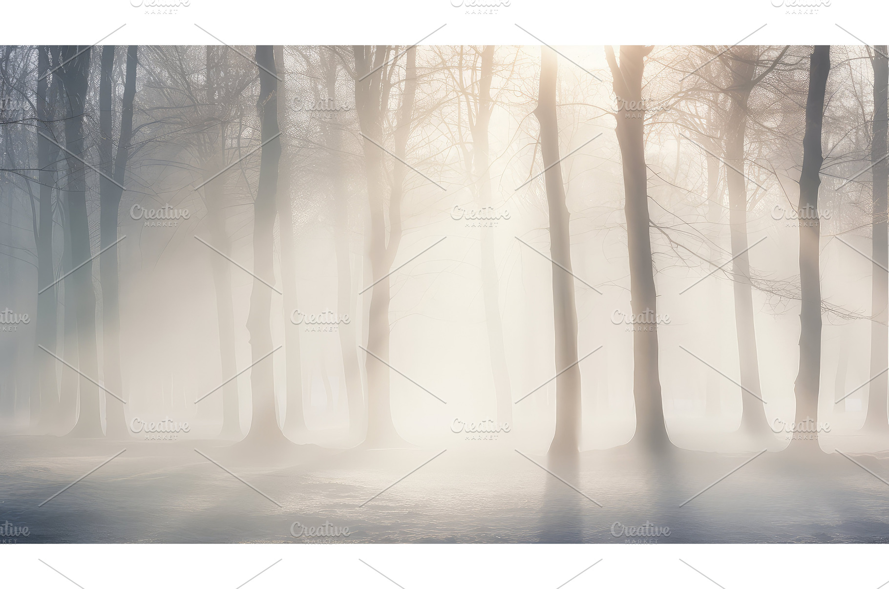 sunlight season white foggy muted ai, a Nature Photo by pikepicture