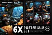 Cyberpunk Vehicle Interior Poster, a Background Graphic by Other Side Art (Thumbnail 1 of 5)