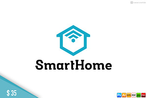 Smart Home Logo For Sale