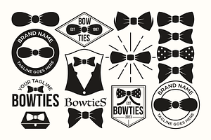 Vintage Bowties Logo Kit Template