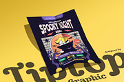 Retro Halloween Spooky Night Flyer, a Flyer Template by Tiptop Graphic (Thumbnail 5 of 5)