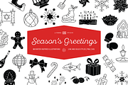 Season’s Greetings Illustration Set, a Seasonal Illustration by Linseed Studio (Thumbnail 1 of 7)