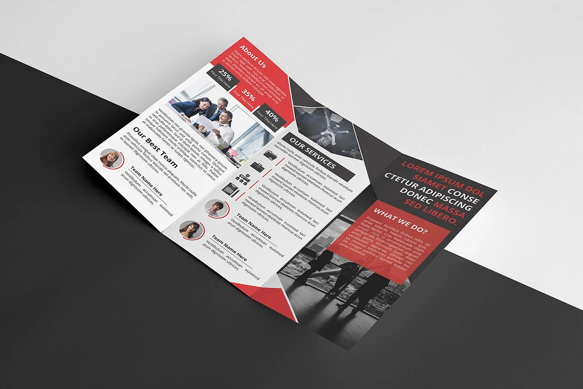 Trifold Corporate Brochure, a Brochure Template by Template Shop (Photo 3 of 5)