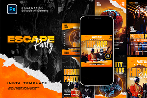Escape Club Party Instagram Template