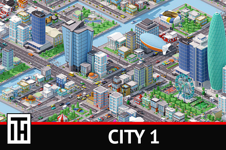 City 1, an Environmental 3D Model by ithappy