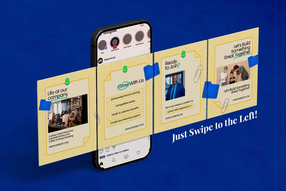 Company Hiring Instagram Carousel &, a Social Media Template by Attype (Photo 5 of 5)