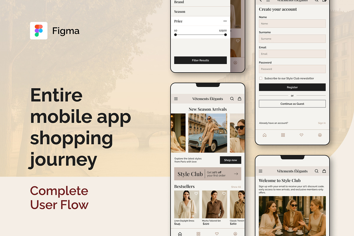 Fashion E-Commerce Mobile App Design, an App Template by SpaceNymph (Photo 2 of 4)