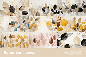 Bohemian Leaves. Illustrations