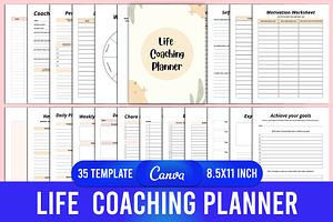 Life Coaching Planner Canva KDP