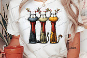 Quirky Christmas Three Cat PNG, an Illustration by Libby Wishes (Thumbnail 8 of 8)