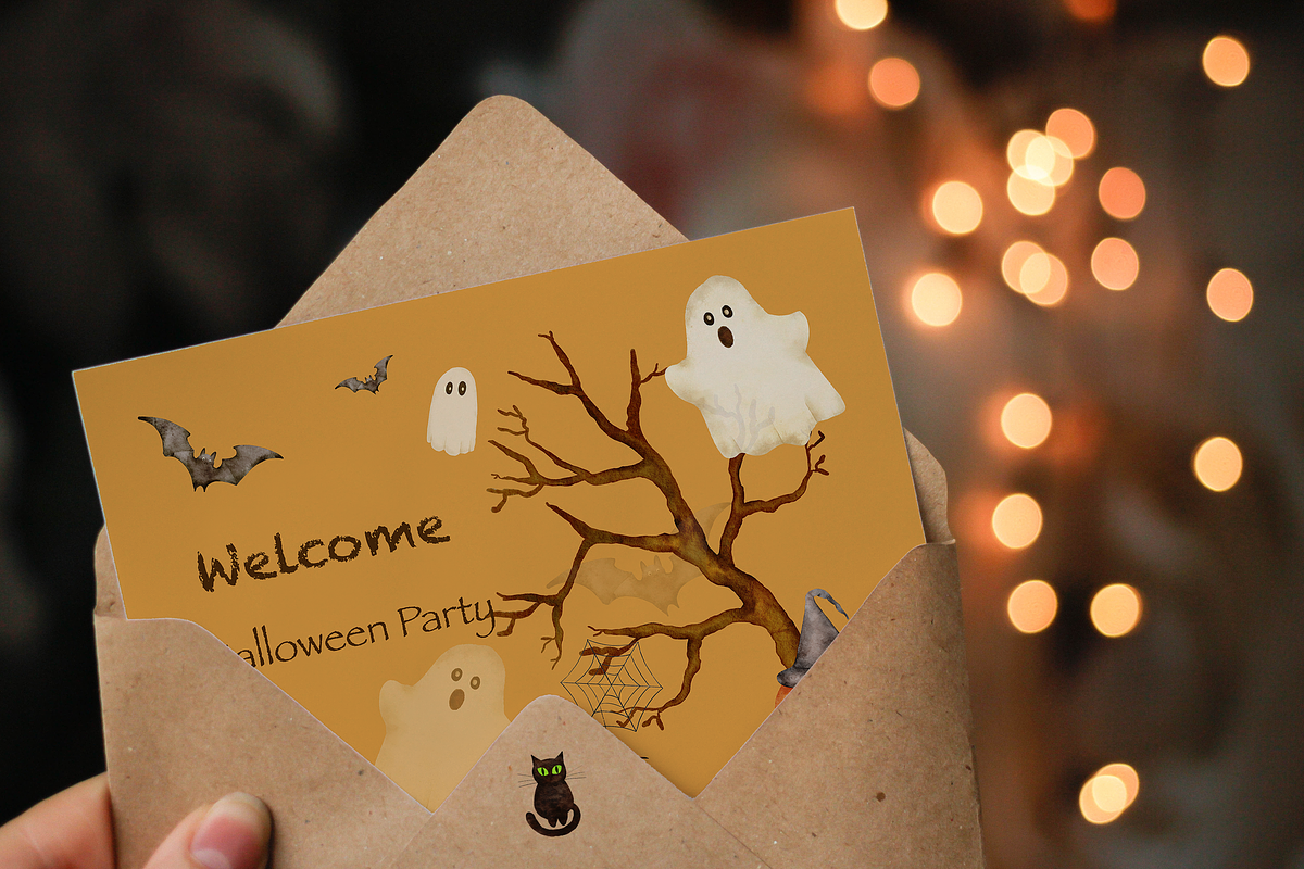 Halloween Party clipart set, a Seasonal Illustration by Aurella Art (Photo 5 of 12)