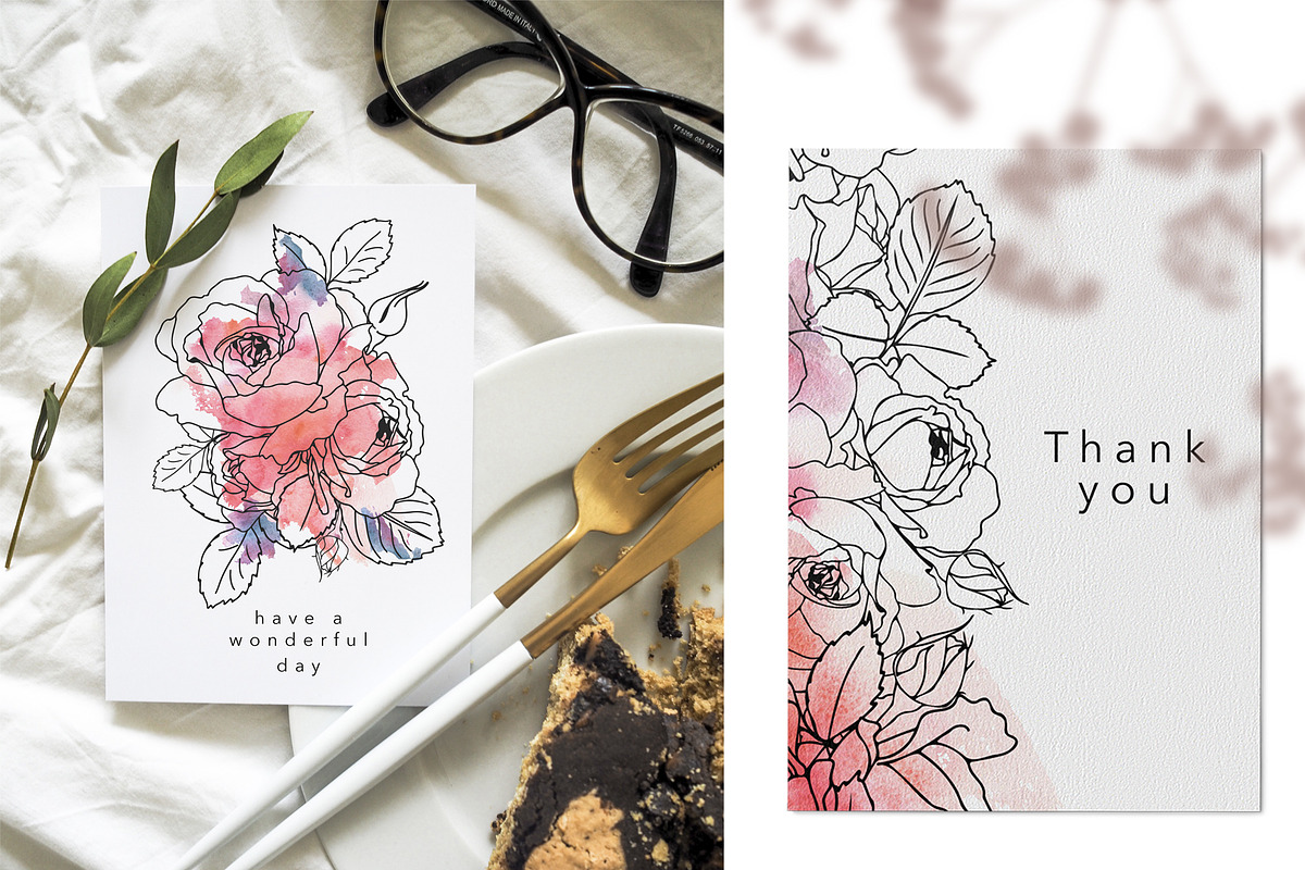BUNDLE. Line art floral set, an Object Graphic by Vera●Suleimanova (Photo 11 of 13)