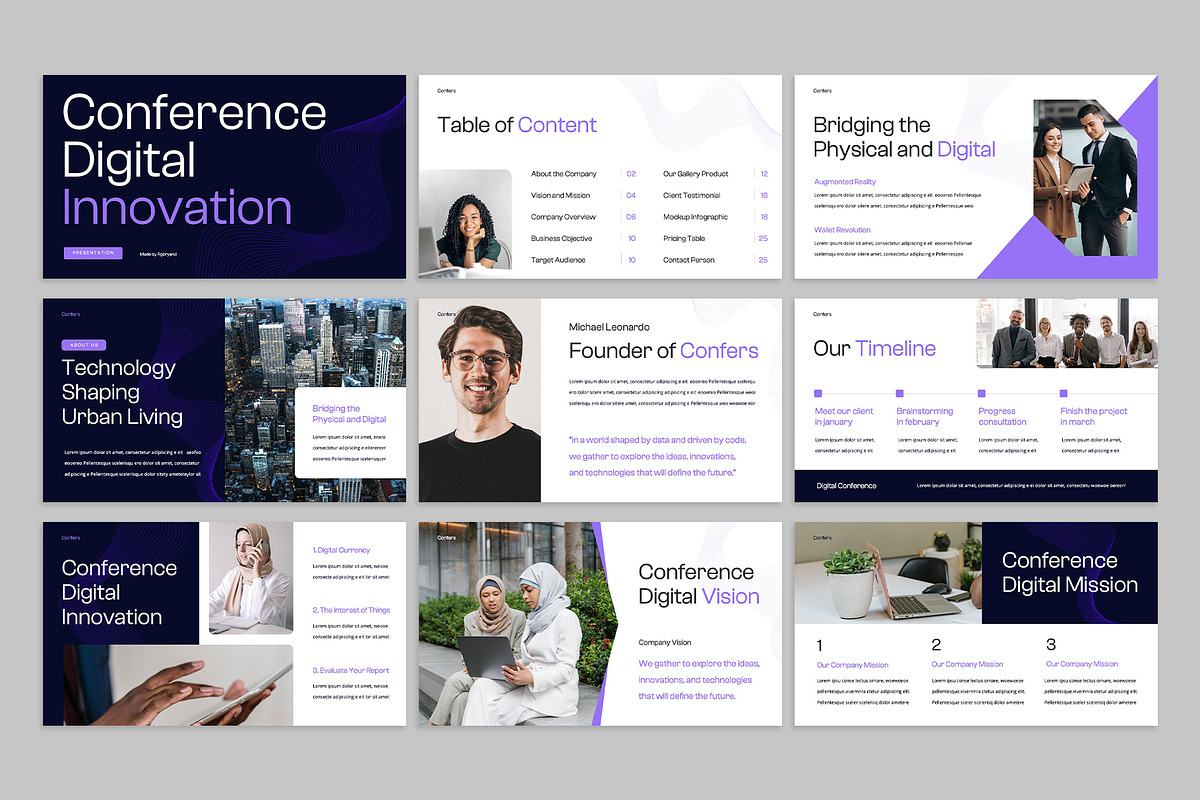 Conference Digital Google Slides, a Presentation Template by rgbryand (Photo 2 of 7)