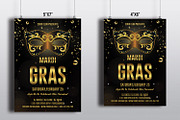 Mardi Gras Party Flyer Template, an Invitation Template by Template Shop (Thumbnail 1 of 3)