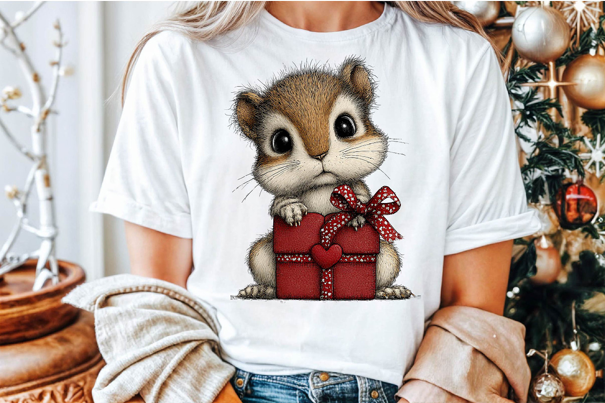 Whimsical Valentine Squirrel Clipart, an Animal Illustration by Sublimation Artist (Photo 5 of 6)