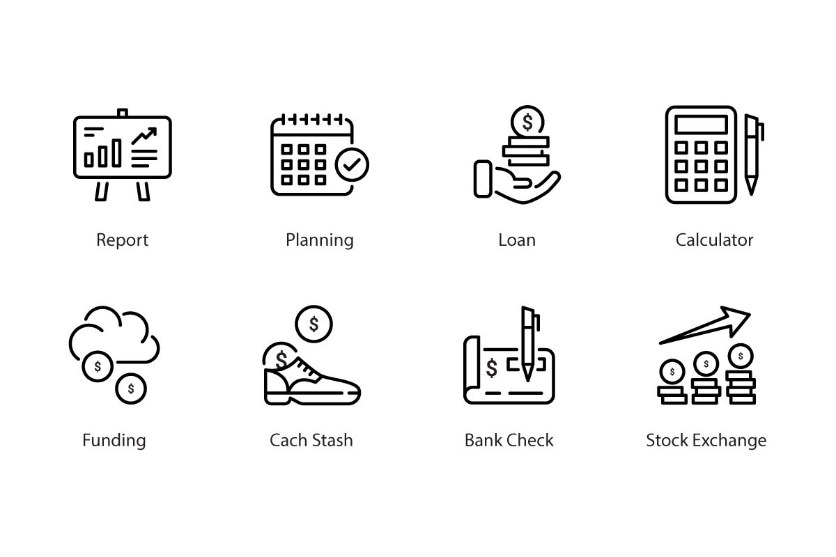 Finance 56 thin line icons, an Outline Icon by vectorstank (Photo 5 of 9)