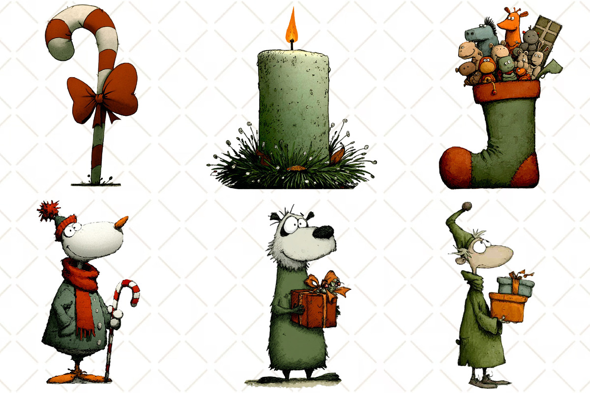 Hand Drawn Christmas Clipart, an Illustration by Black Bird Studio (Photo 5 of 6)