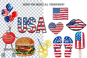 4th of July Patriotic Clipart, a Decorative Illustration by Paper Artsthetics (Thumbnail 2 of 3)