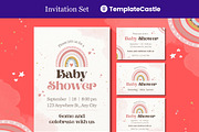 Baby Shower Canva Invitation, a Design Template by TemplateCastleStore (Thumbnail 1 of 6)