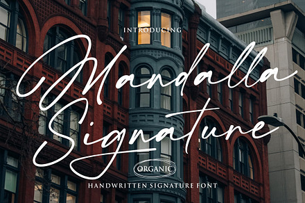 Mandalla Signature script, a Handwritten Font by typeline studio