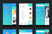 Material Theme UX/UI Kit, an UI Kit Template by App for Mobile & Website (Thumbnail 4 of 9)