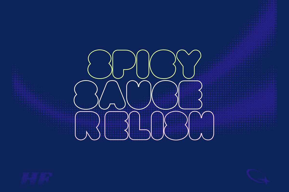 BAQ Rounded 2 Chunky Display Fonts, a Sans Serif Font by HyperFluro (Photo 3 of 7)