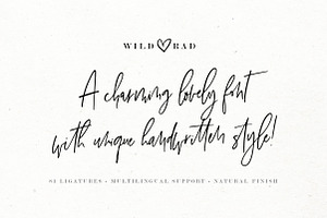 Wild & Rad Handwritten Script Font