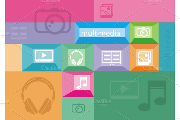 Multimedia icons of user interface preview 2
