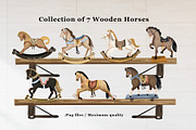 Vintage toys. Hand drawn clipart set, an Illustration by Cocoa studio by Eliza M (Thumbnail 3 of 8)