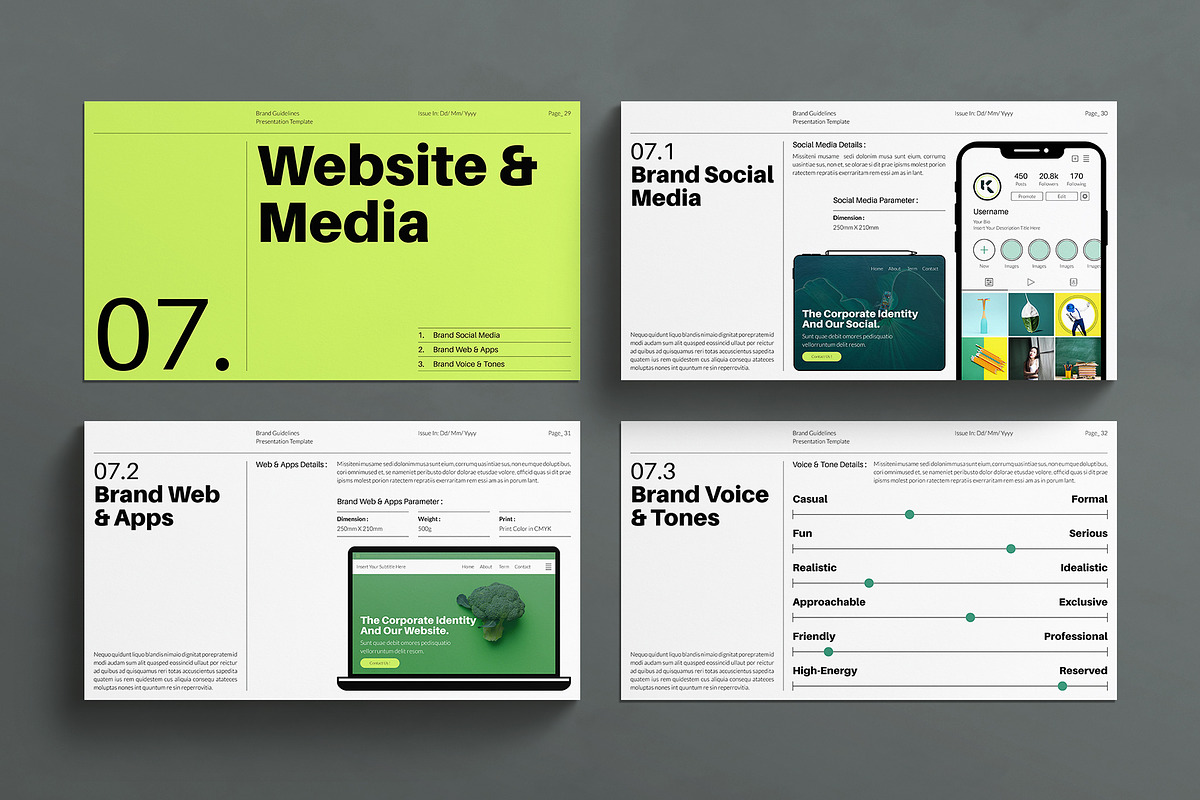 Brand Guidelines Presentation Design, a Presentation Template by E-Type (Photo 9 of 10)