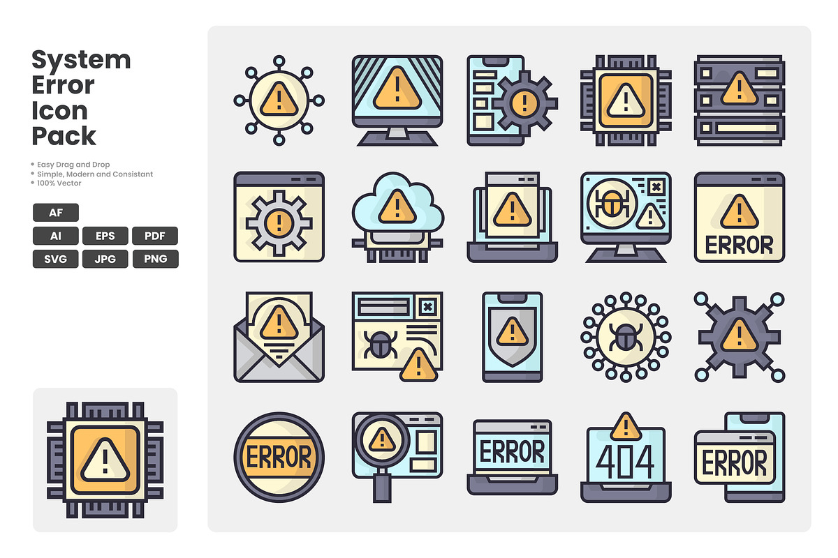 System Error Icon Pack, a Duotone Icon by erifqizeicon (Photo 1 of 3)