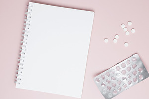 Concept of medicine, healthcare, and pharmaceutical industry. Blister of tablet, a Photo by matucha