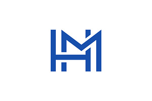 Blue Initial Letters HM Logo, a Branding & Logo Template by brandphant