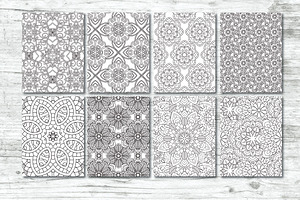 50 Geometric Coloring Pages