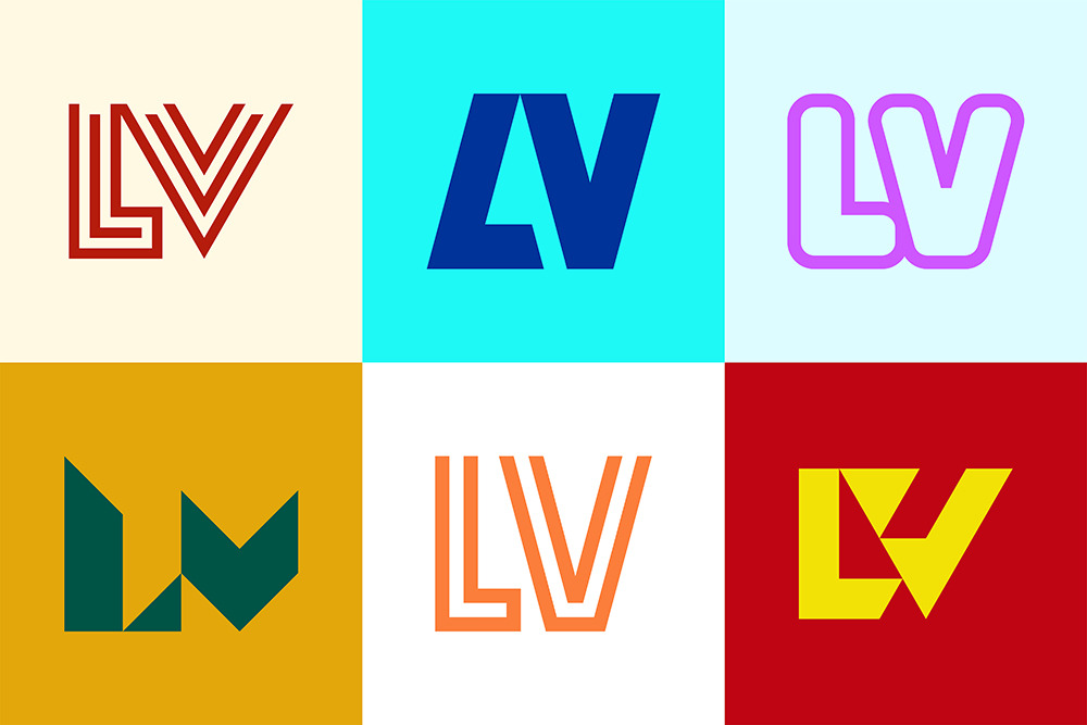 Set of letter LV logos, an Object Graphic by NataliiaVolyk