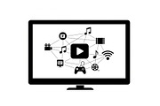 Smart TV Multimedia Hub Icons, a Graphic by hafijul (Thumbnail 12 of 15)