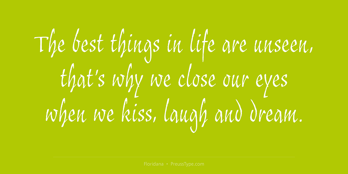 Floridana, a Script Font by preussTYPE (Photo 7 of 8)