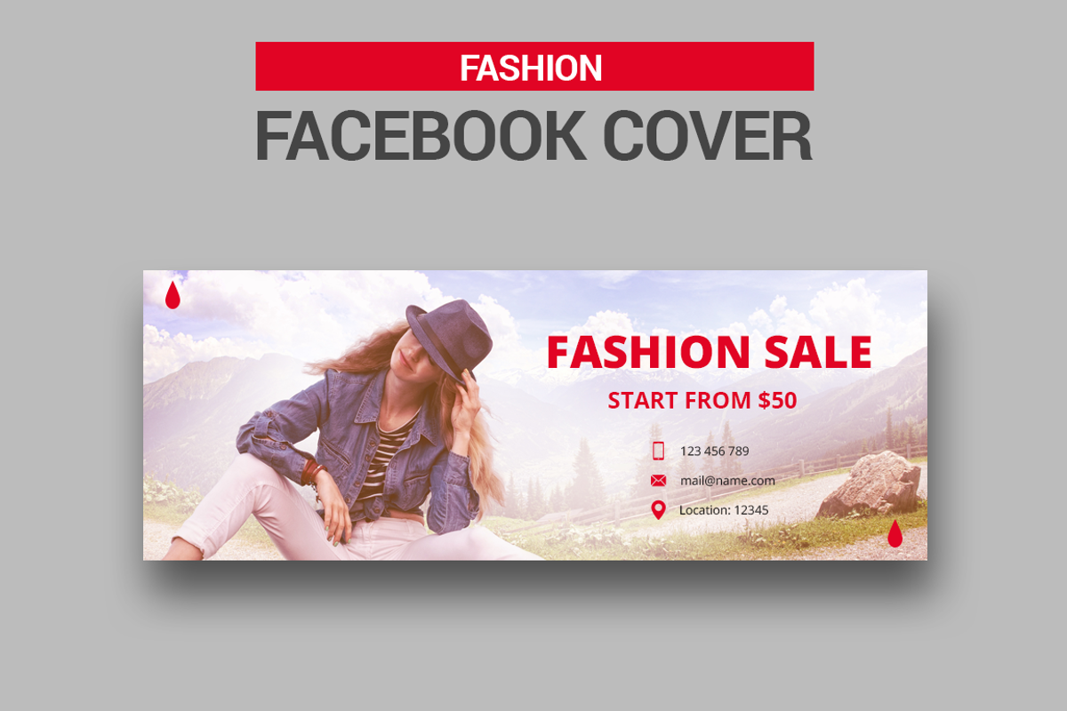6 Fashion Facebook Covers, a Social Media Template by Creatricks