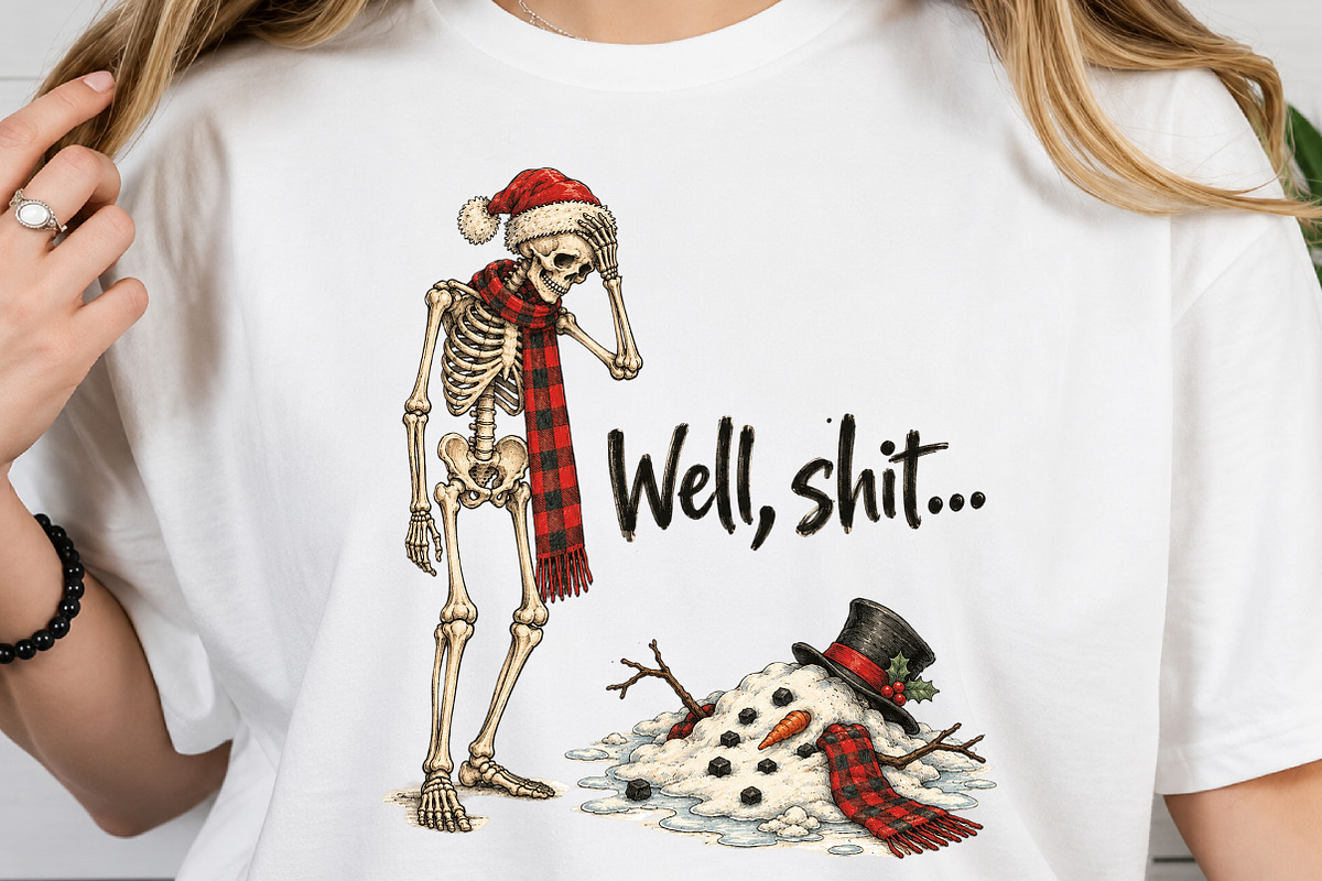Well, Shit... Skeleton’s Christmas, a Seasonal Illustration by Craft Nest (Photo 4 of 6)