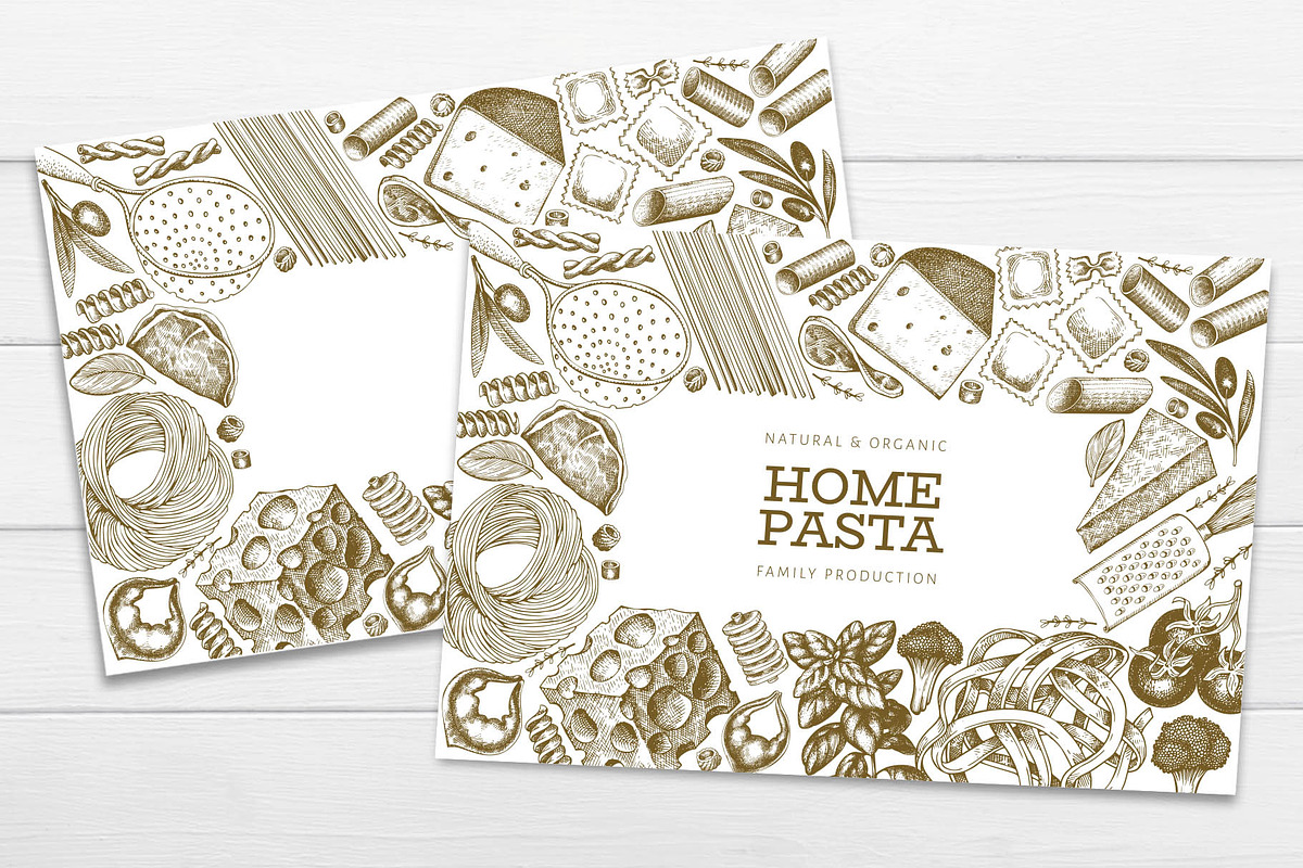 Pasta & Additions Vector Collection, a Food Illustration by Lubov Illustrations Shop (Photo 6 of 8)