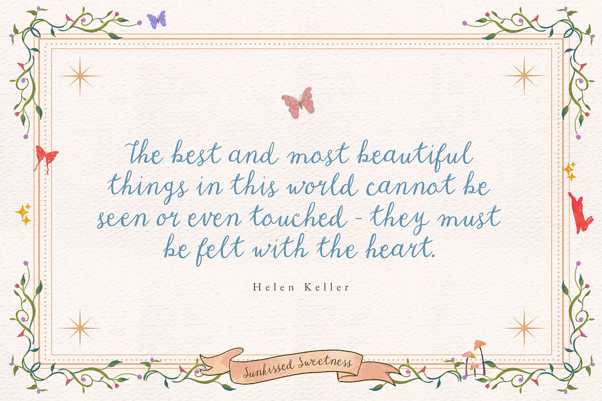 Romantic Font Sunkissed Sweetness, a Handwritten Font by Perplexitics (Photo 5 of 11)