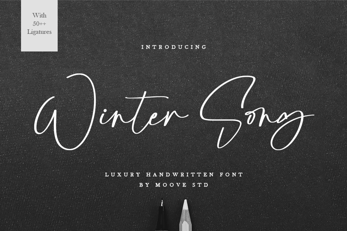 Winter Song | Luxury Handwritten, a Script Font by Moove Studio (Photo 1 of 6)