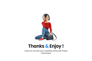 Casual Woman – Set of 25 Poses, a Person Illustration by 3DMask (Thumbnail 5 of 5)
