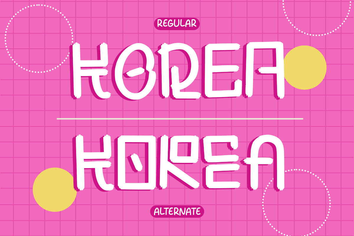 Gangmo - Korean Pop Display, a Sans Serif Font by Pandeka Studio (Photo 5 of 9)